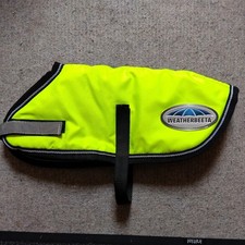 WeatherBeeta Reflective  Yellow High Visibility Dog Coat 14", used
