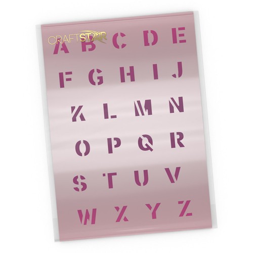 Classic bold alphabet stencil - alphabet,
