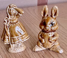 Vintage wade sharps easter bunny & Little Bo Peep 1970's