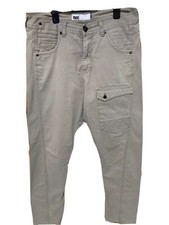 BCK&HRSY Men's Beige Jeans W32 29L Regular Fit in Excellent Used Condition