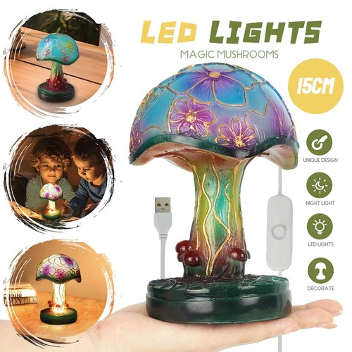 Colorful resin mushroom - resin,