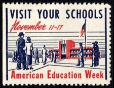 Vintage US Poster Stamp Visit