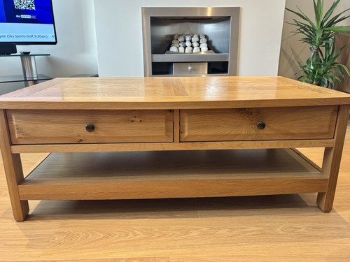 Solid oak coffee table - solid,