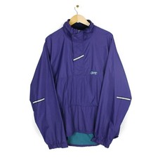 Calagne 1/2 Zip Jacket Vintage Smock Oversized Purple Coat Mens Size L