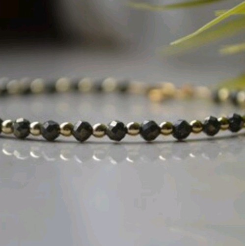 4mm faceted pyrite natural - 4mm,