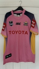 North Queensland Cowboys NRL Rugby League Shirt Jersey Pink Women Large L