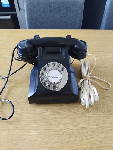 Vintage black rotary dial - vintage,