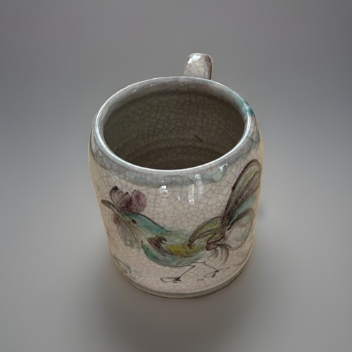 Folk art cockerel pottery - art,