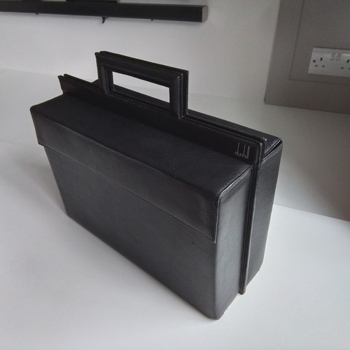 Dunhill black leather case - black,