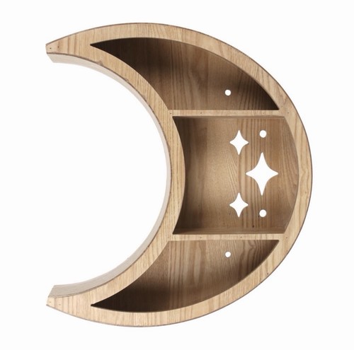 Wooden crescent moon - wooden,
