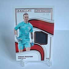 Jordan Pickford Everton/England Glove Swatch /99 Match Worn Panini Immaculate 