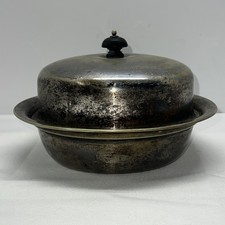 Silver plated butter dish - butter,