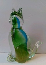 Vintage Murano Glass Cat, Gold