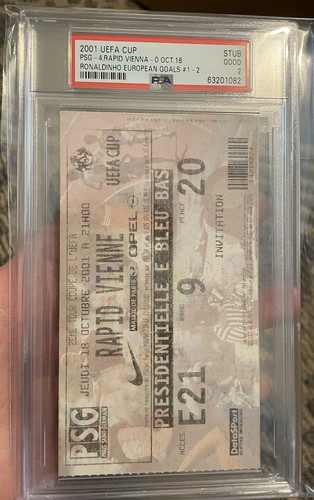 Psa ronaldinho ticket euro - ronaldinho,