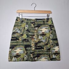 Jean Paul Gaultier Jeans Vintage Skirt Size Euro 40 UK 12 Green Face Print Rare