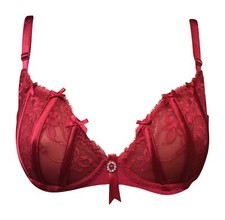 Ann Summers Ladies Womens Sexy Pure Lace Red Lingerie Underwired Bra