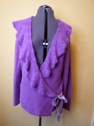 Monsoon purple wrap tie fluffy - monsoon,