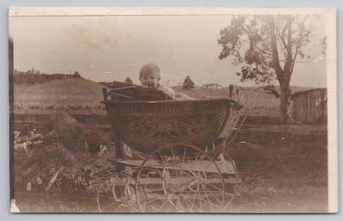 Baby wicker pram carriage - in,