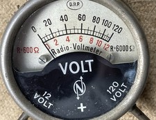 DRP German Radio Voltmeter Volt Meter Tester 12 volt - 120 volt  