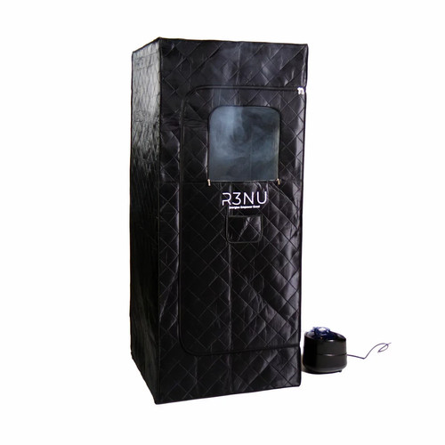 R3nu sauna steam pod - sauna, black
