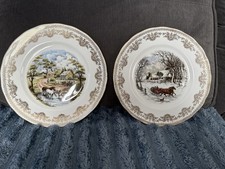 2 Plates Gainsborough Bone