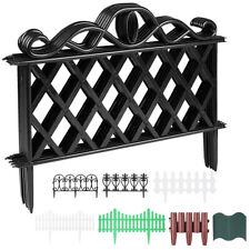 3-60pc Flexible Garden Border Fence Lawn Grass Edging Picket Panel Plastic Hedge