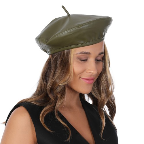 Plain beret hat wool - beret, autumn