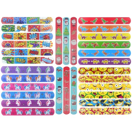 Assorted themed snap bracelets - assorted,