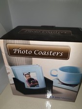 BNIB Glass Photo Coasters x 4