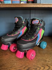 Rio Roller Passion Retro Roller Skates Quad Wheels UK size 4 Multi-coloured