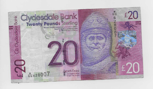 Clydesdale bank scotland - bank, £20