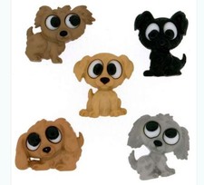 Buttons Novelty Dress it up 3D Embellishments - Baby - Craft - Playful Puppies