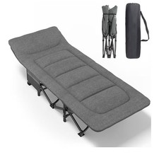 ATORPOK SHOP Camp Beds for Adults with Cushion and Pillow Portable Travel Bed