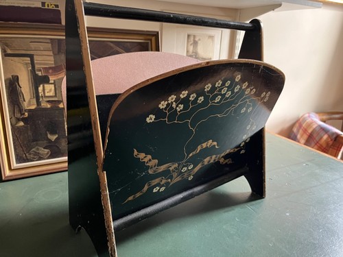 Vintage hand painted wooden - hand,