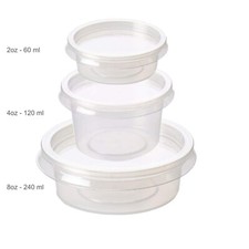 Round Containers Clear Plastic