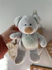 TY PLUFFIES 2002 BLUEBEARY BLUE  GREEN BABY TEDDY BEAR STUFFED ANIMAL PLUSH 9"