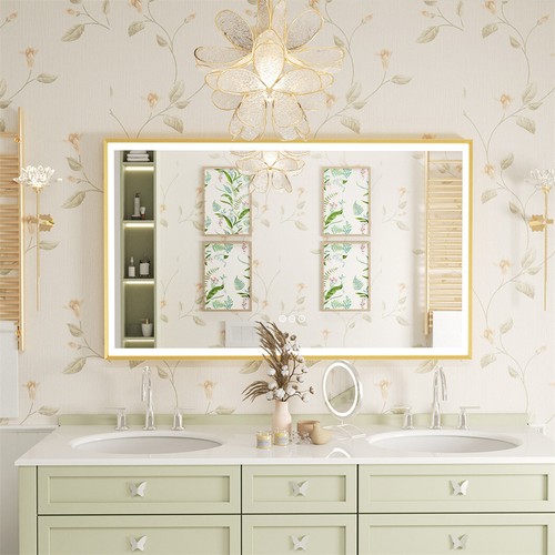 Brushed gold frame led - gold,
