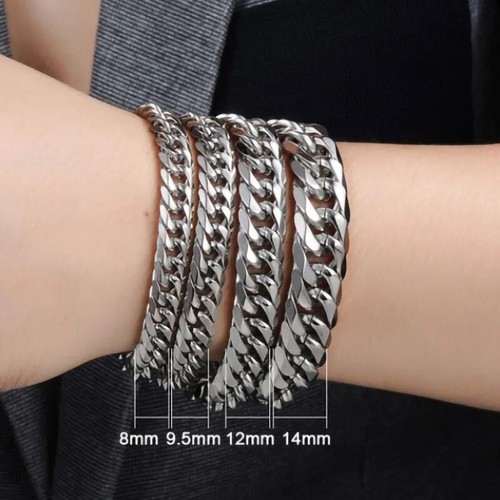 Mens silver bracelet - silver, 18-23cm