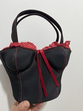 Black Red Lace Corset Style