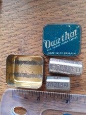 “Owzthat” (or “Howzat”) Original tin box. “Owzthat – Made in GT Britain,”