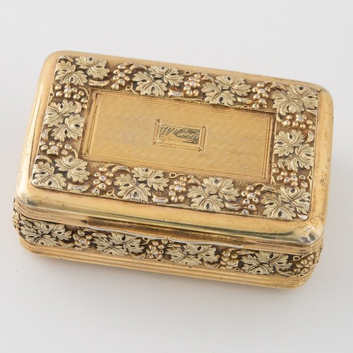Gilded georgian silver snuff - georgian,