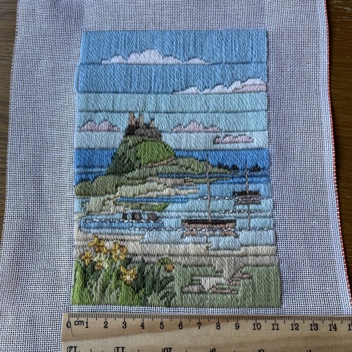 Seaside completed long stitch - seaside,