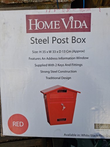 Red post box letterbox with - letterbox,