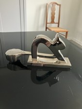 Crate & Barrel Chrome Squirrel Nutcracker Modernist LOOK