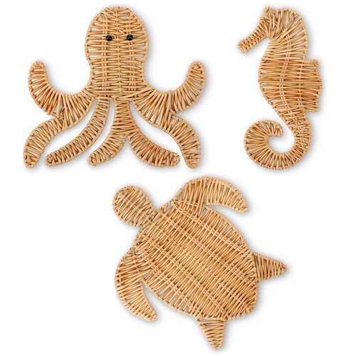 Handmade rattan sea creatures - handmade,