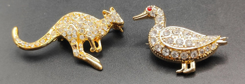 Vintage kangaroo duck - duck, brooch