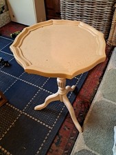 Vintage Small Wooden Tripod Side Wine Table 50 X 33 Cm