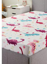 DOUBLE Bed Fitted Sheet Dino