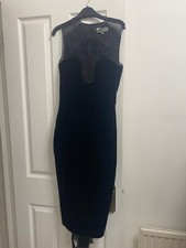 Julien Macdonald evening velvet dress with a beautiful tail 