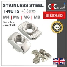 Stainless Steel Drop In T nut M4 M5 M6 M8 Aluminium Extrusion 4040 8mm T- Slot